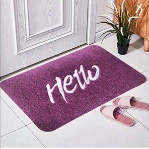 Hello purple doormat